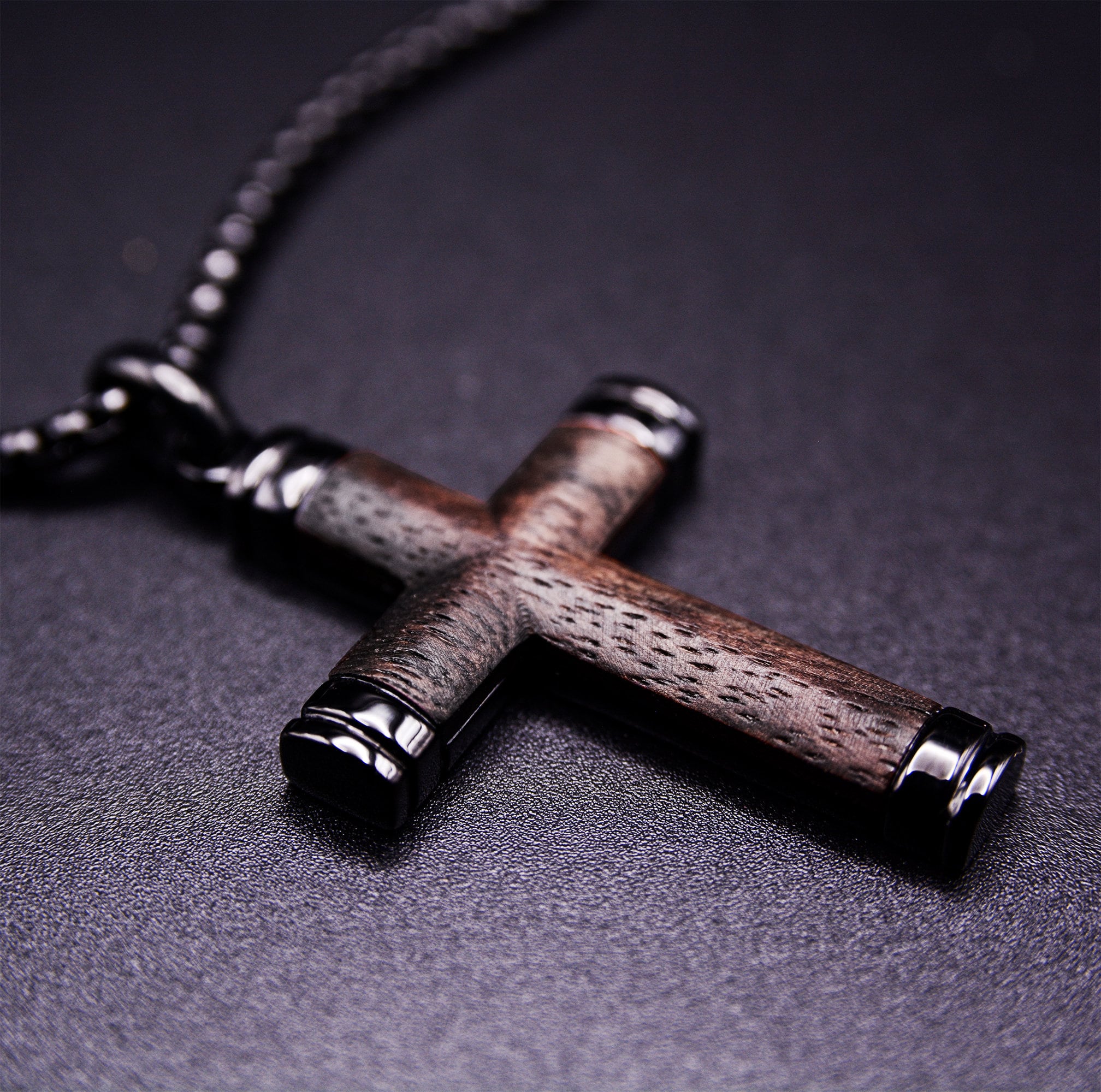 Dark Wooden Cross Necklace for Men Mens Pendant Necklace-wood Necklace  Pendants for Men, Wood Anniversary Gifts, Gift for Him, Dad Gifts 