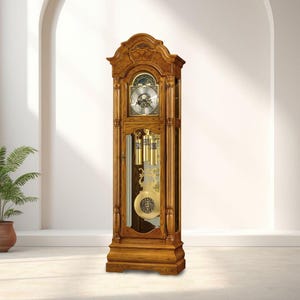 Howard Miller Scarborough Grandfather Clock 611144 | Traditional Floor Clock with Cable-Driven Movement
