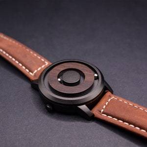 Wooden Watch: Cosmos Minimalist Wood Dial Scaleless Magnetic Wood Watch