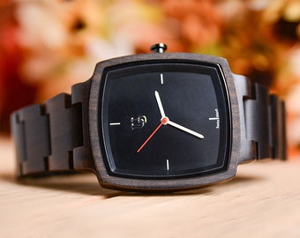 square face skeleton watch