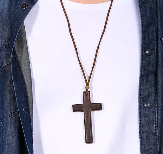 Wooden Cross Necklace Design