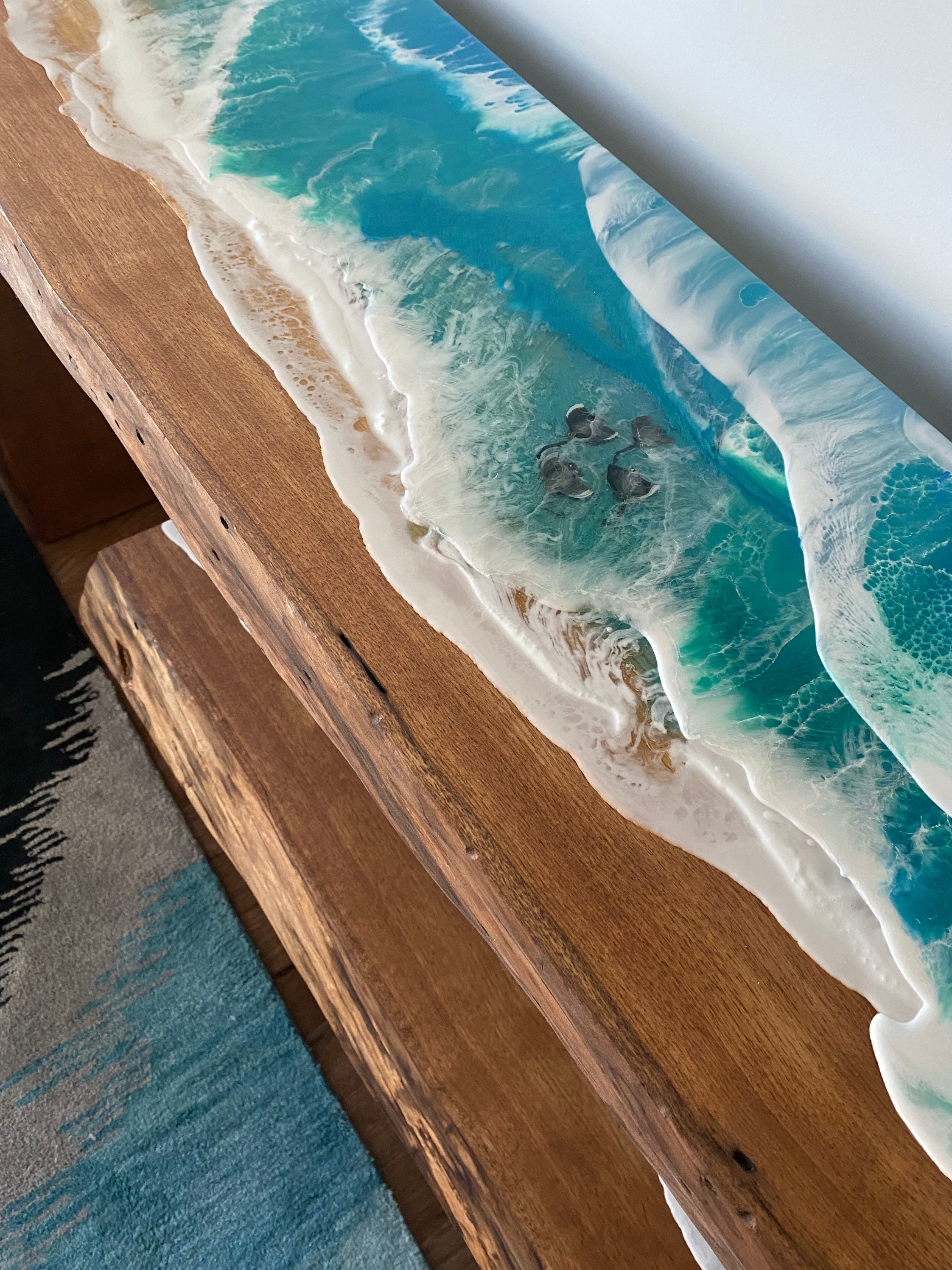 Wave Coastal Custom Beach Console Table Custom Made to Order. Ask for ...