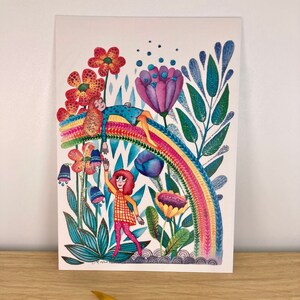 Schwestern- Aquarelle Postkarte, Druck  A6