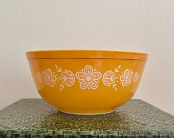 Bol para mezclar Pyrex vintage con mariposa dorada