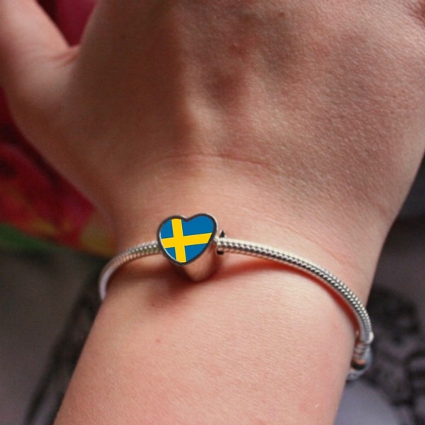Swedish Flag Italian Cham Bacelet - Etsy
