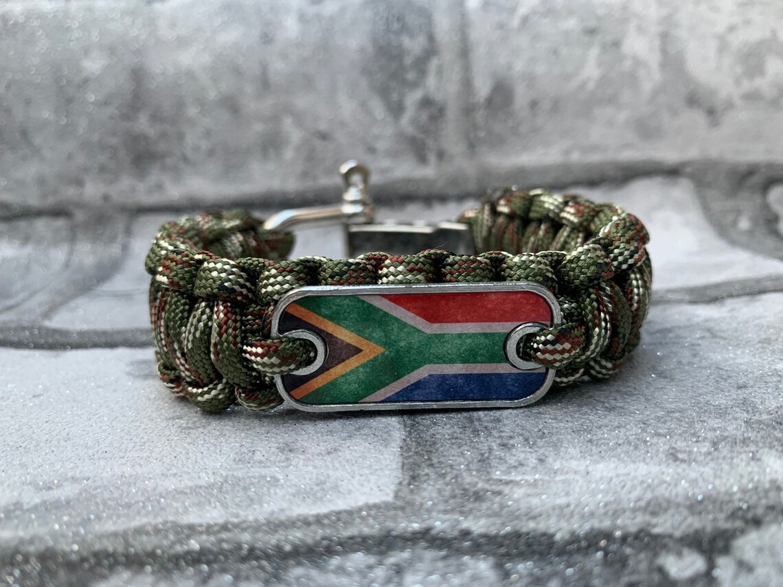 South Africa Flag Paracord wristband Etsy