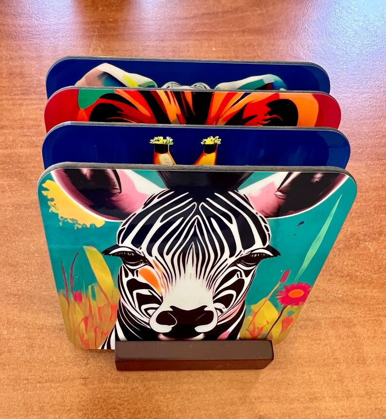 Safari African Savannah Jungle Animal Coasters Placemat Etsy