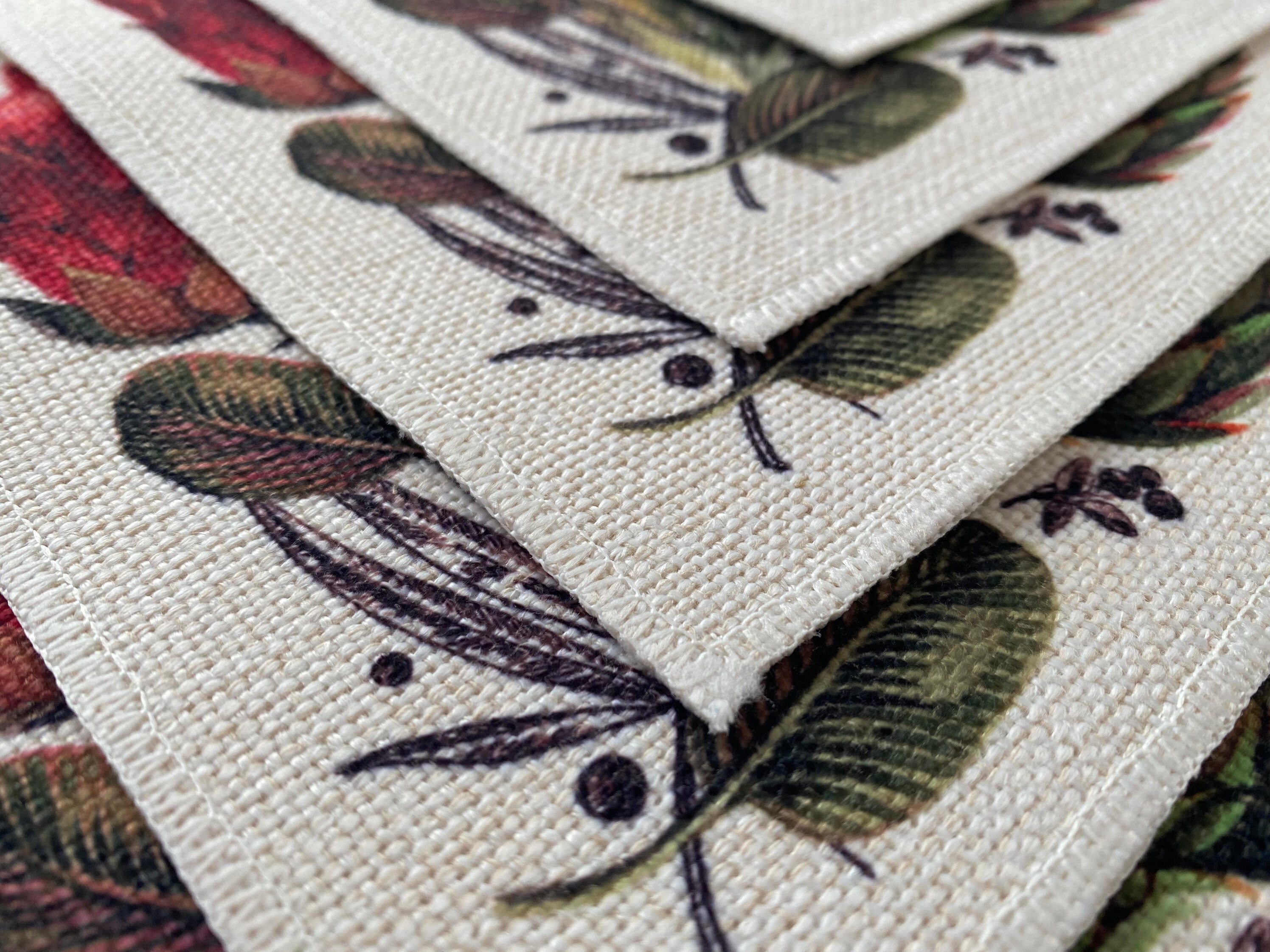 Protea Placemat Cream Linen Placemat Table Linen King Protea Etsy Ireland