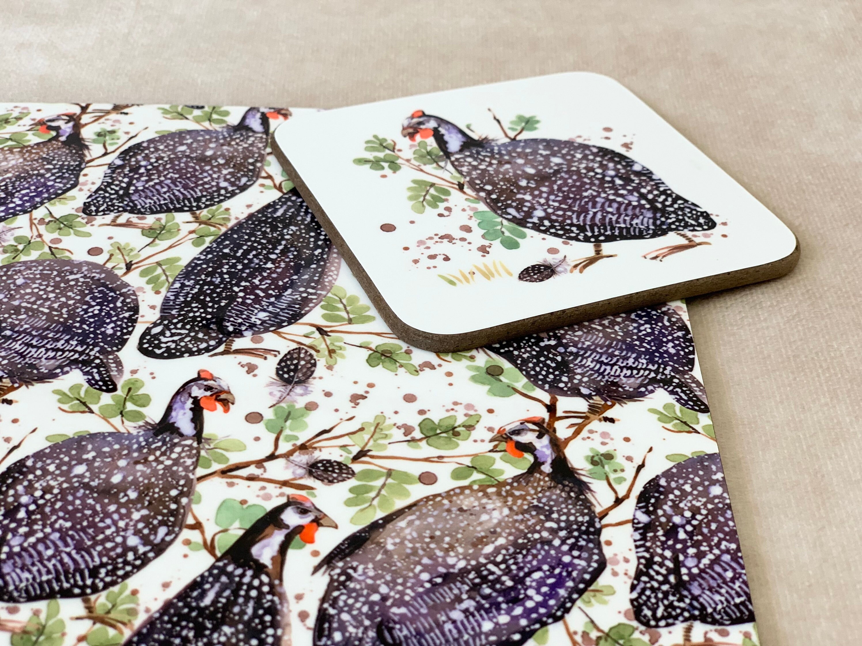 Guineafowl Placemat Afrikaans South African Tarentaal Etsy