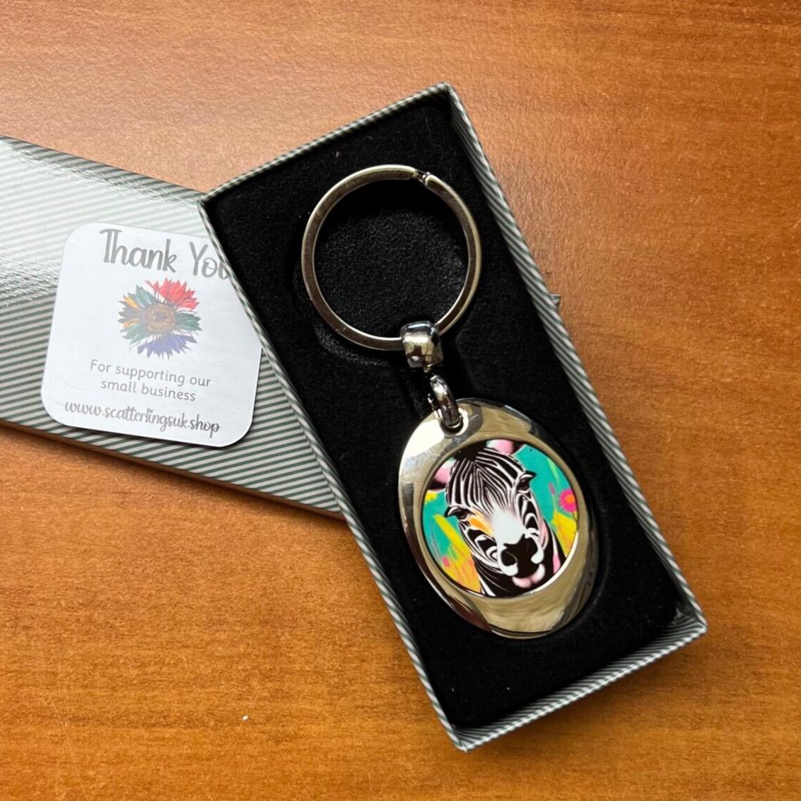 Safari African Savannah Jungle Animal Keyring Wildlife Gift Bright ...