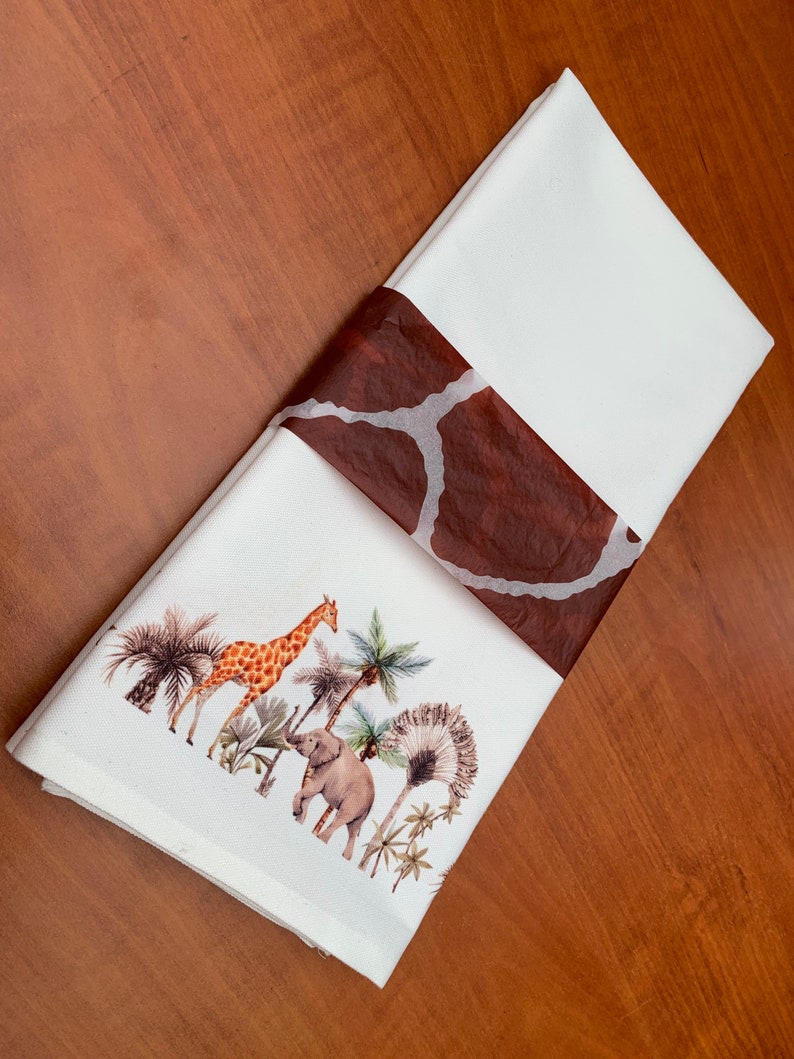 ZuidAfrika Dieren keuken Theedoek met giraffe en olifant Etsy