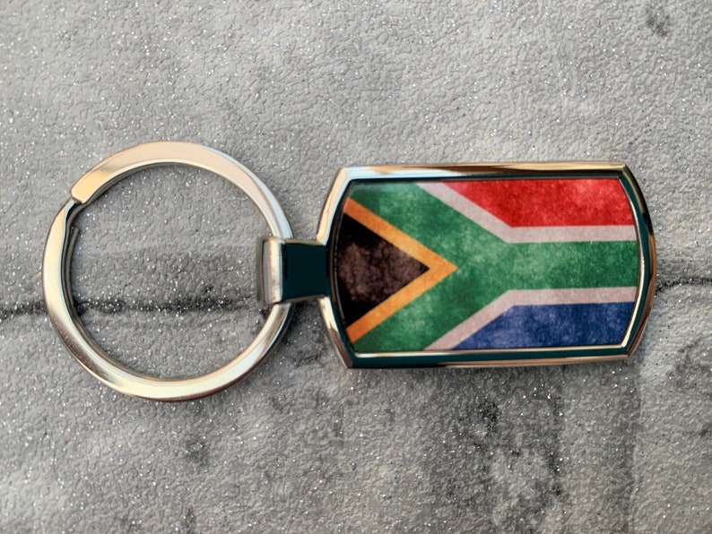 South African Flag Key Ring. South Africa Flag Keychain. South Etsy