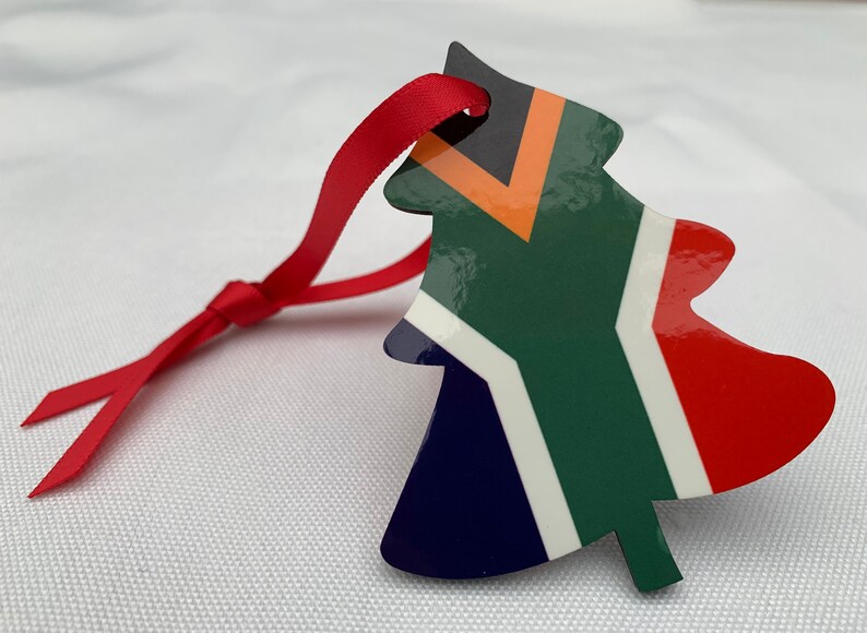 Christmas Tree Decoration Ornament South Africa Flag Christmas Etsy