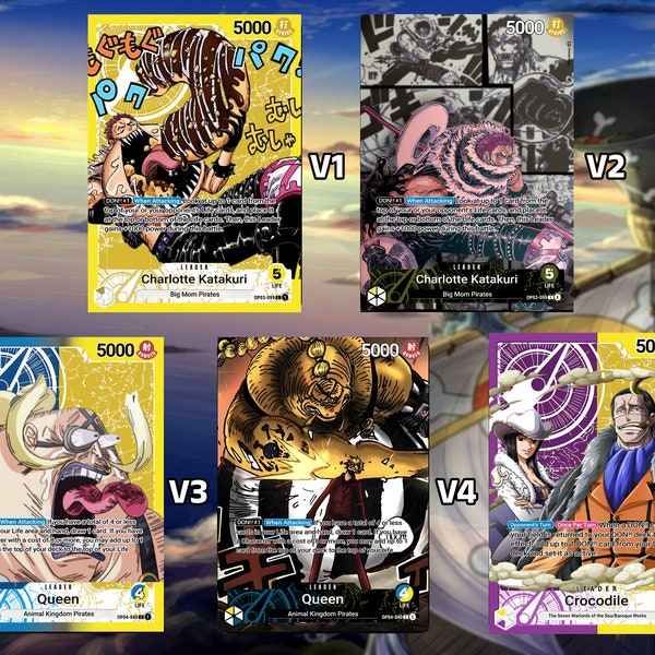 One Piece Custom Leader Cards Etsy