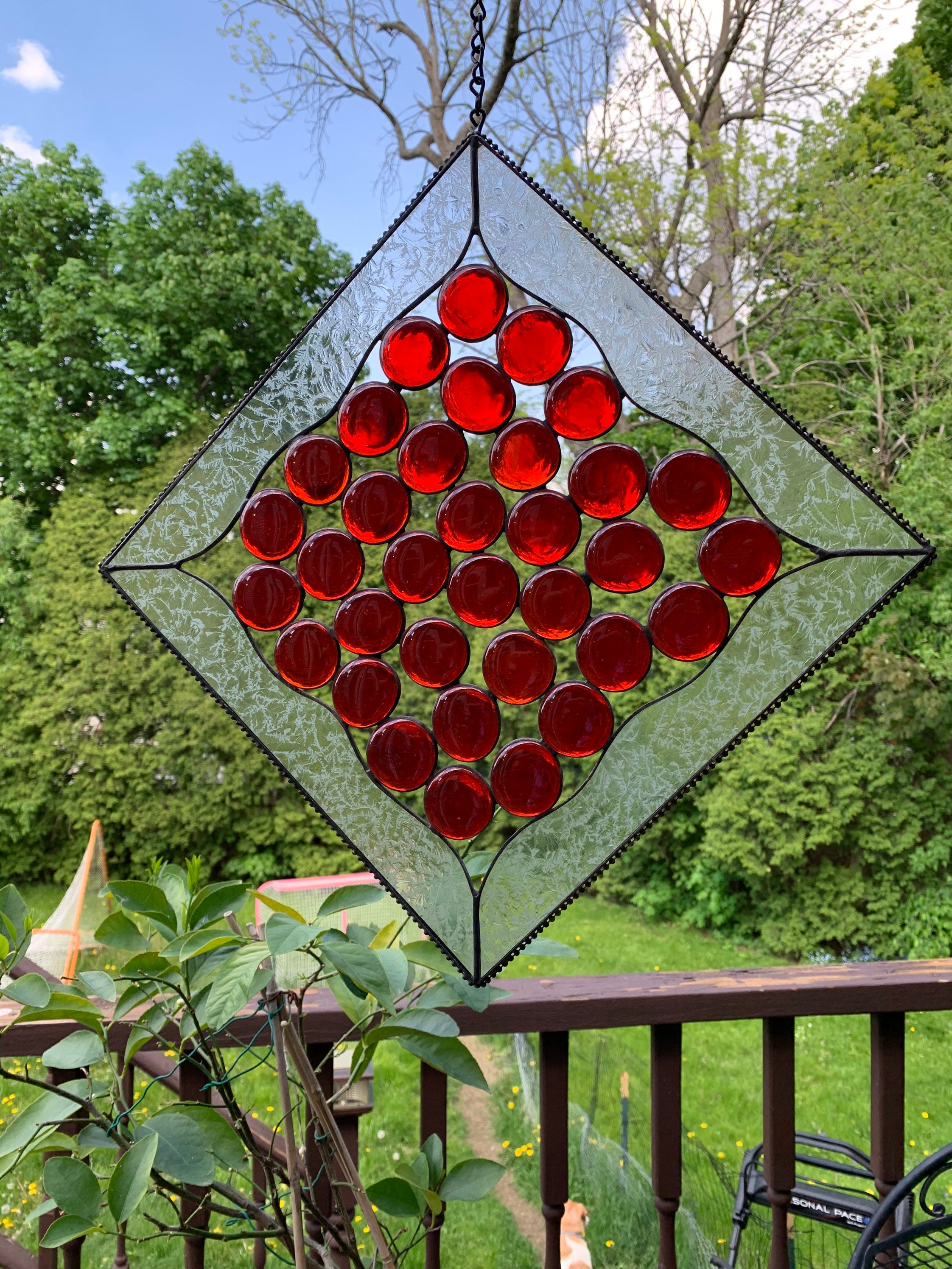 Stained Glass Red Nugget 12 X 12 Panel. Lava or Fire Etsy