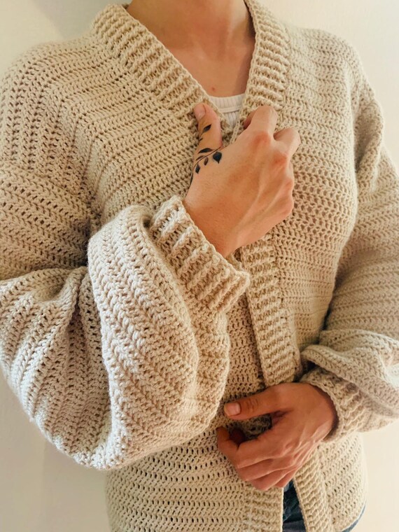 Crochet Cardigan Pattern / White Sand Cardigan / Fall