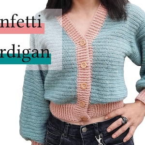 Modello Cardigan Confetti / Cardigan Autunnale / Cardigan Pastello /
