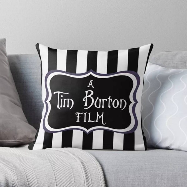 Un film Tim Burton housse de coussin housse de coussin en polyester maison salon décor couchage lit cauchemar film 45x45 cm