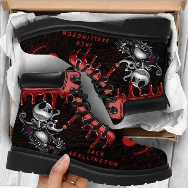 Nightmare before Christmas Bottes Chaussures Rouge Noir