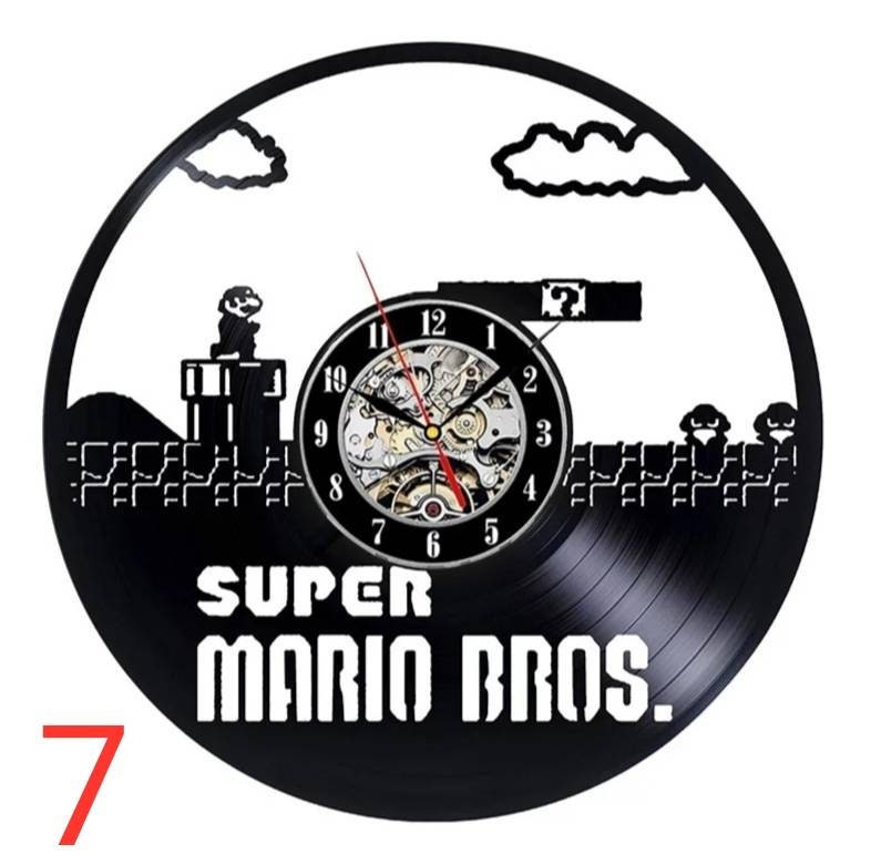 Super Mario Game Vinyl Wall Clock Vinyl Record Original gift 2084 