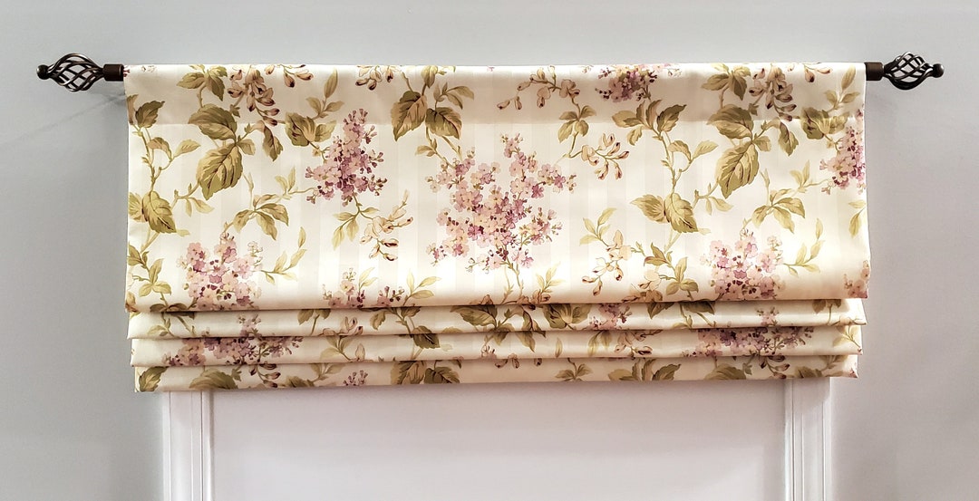 Cantonnière Damassée P. Kaufmann – 158″ X 15″, Tissu Fenêtre Vintage