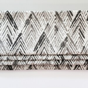 Bottom Pleated lined Valance (Faux Roman Shade Valance) - Iron Hill Ecru - Custom Window Treatment
