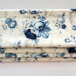 Bottom Pleated lined Valance (Faux Roman Shade Valance): Waverly Sanctuary Rose - Custom Window Treatment