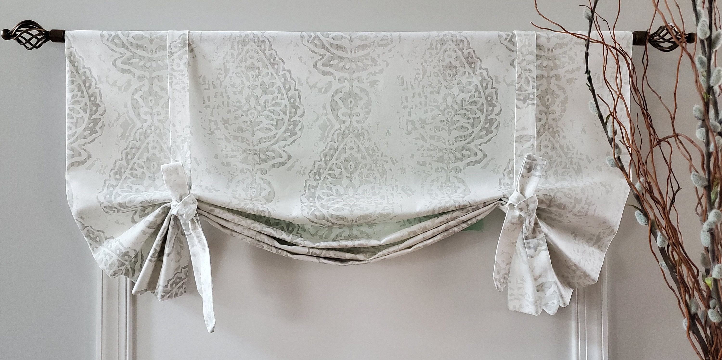 Tie Up Valance Fully Lined/Shade/Kitchen Curtain Manchester Etsy