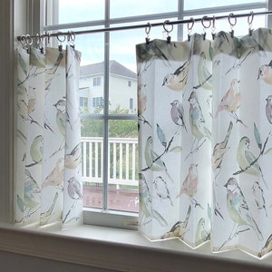 Cafe Curtain, Tier Curtains, Kitchen Curtains: Singing Birds