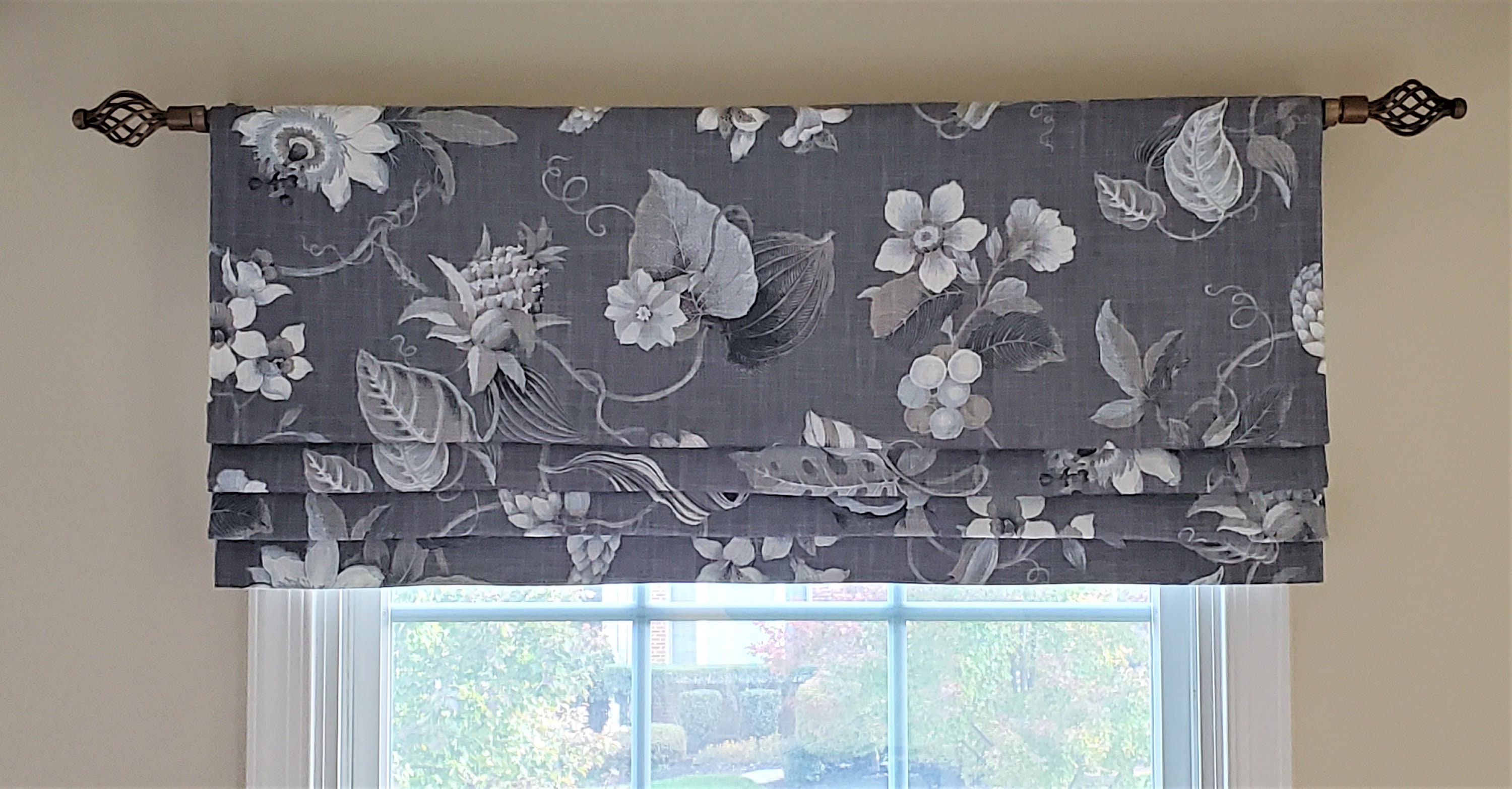 Bottom Pleated Lined Valance faux Roman Shade Valance P Etsy