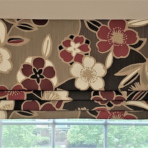 Bottom Pleated lined Valance (Faux Roman Shade Valance): Richloom Trendset Basketweave Manhattan - Custom Window Treatment
