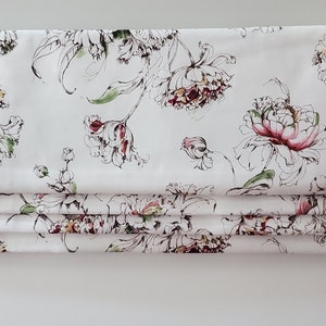 Bottom Pleated lined Valance (Faux Roman Shade Valance): Covington Artistry Classic Coral - Custom Window Treatment