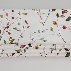 Bottom Pleated lined Valance (Faux Roman Shade Valance):  Vine Multi Color - Custom Window Treatment