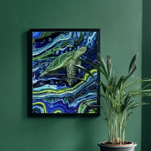 Sea Turtle Print | Galactic Sea Turtle