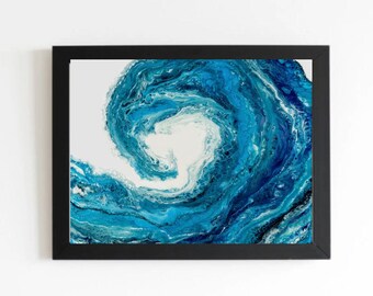 Big Blue Ocean Wave | Art Print