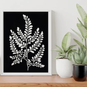 Silver Maiden Hair Fern | Fern art print