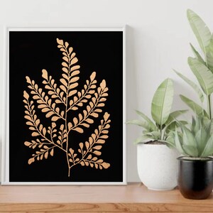 Golden Maiden Hair Fern | Fern art print