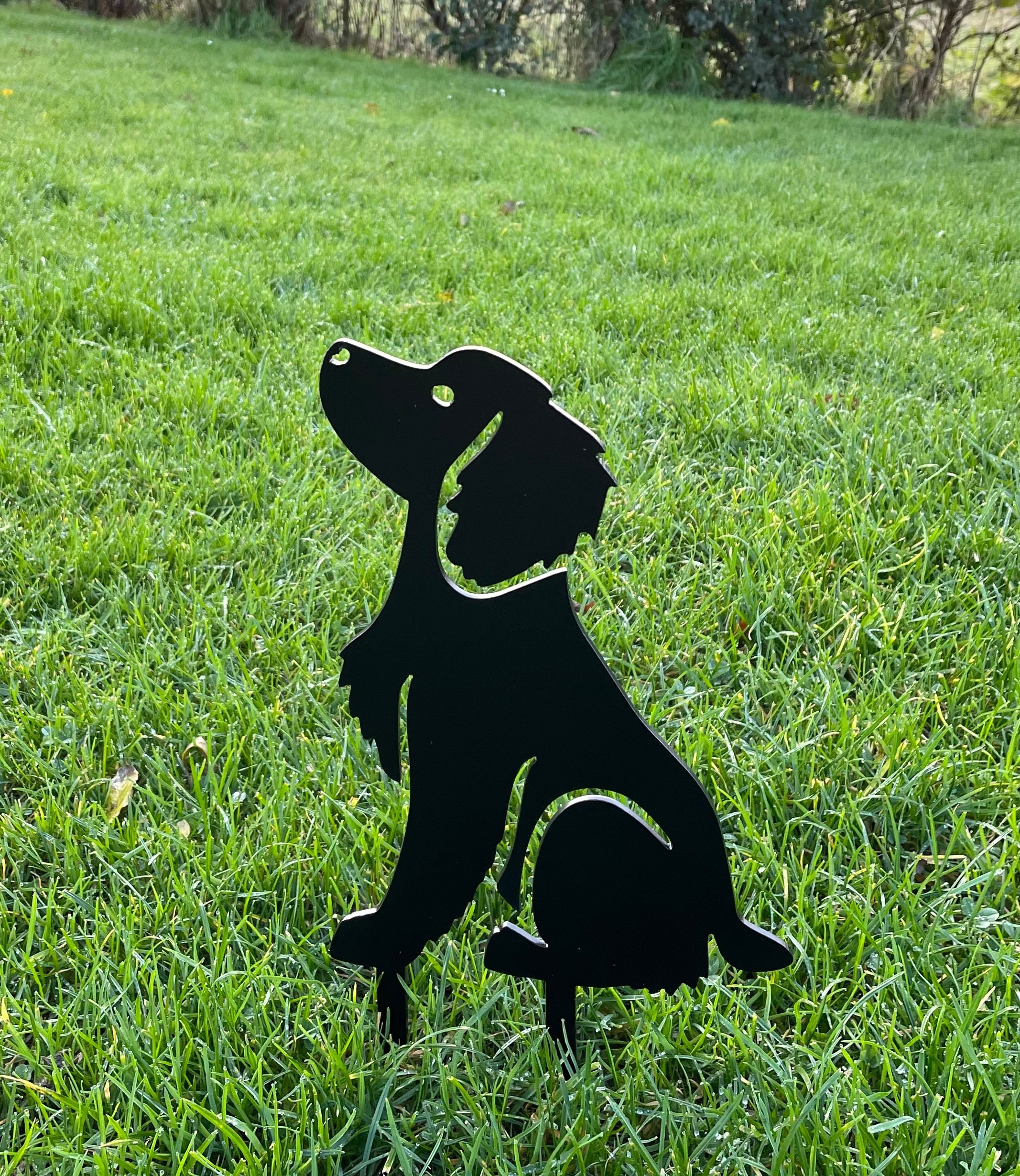 Metal Dog Garden Stake Dog Stake Spaniel Dog Metal Spike Dog Lover Gift