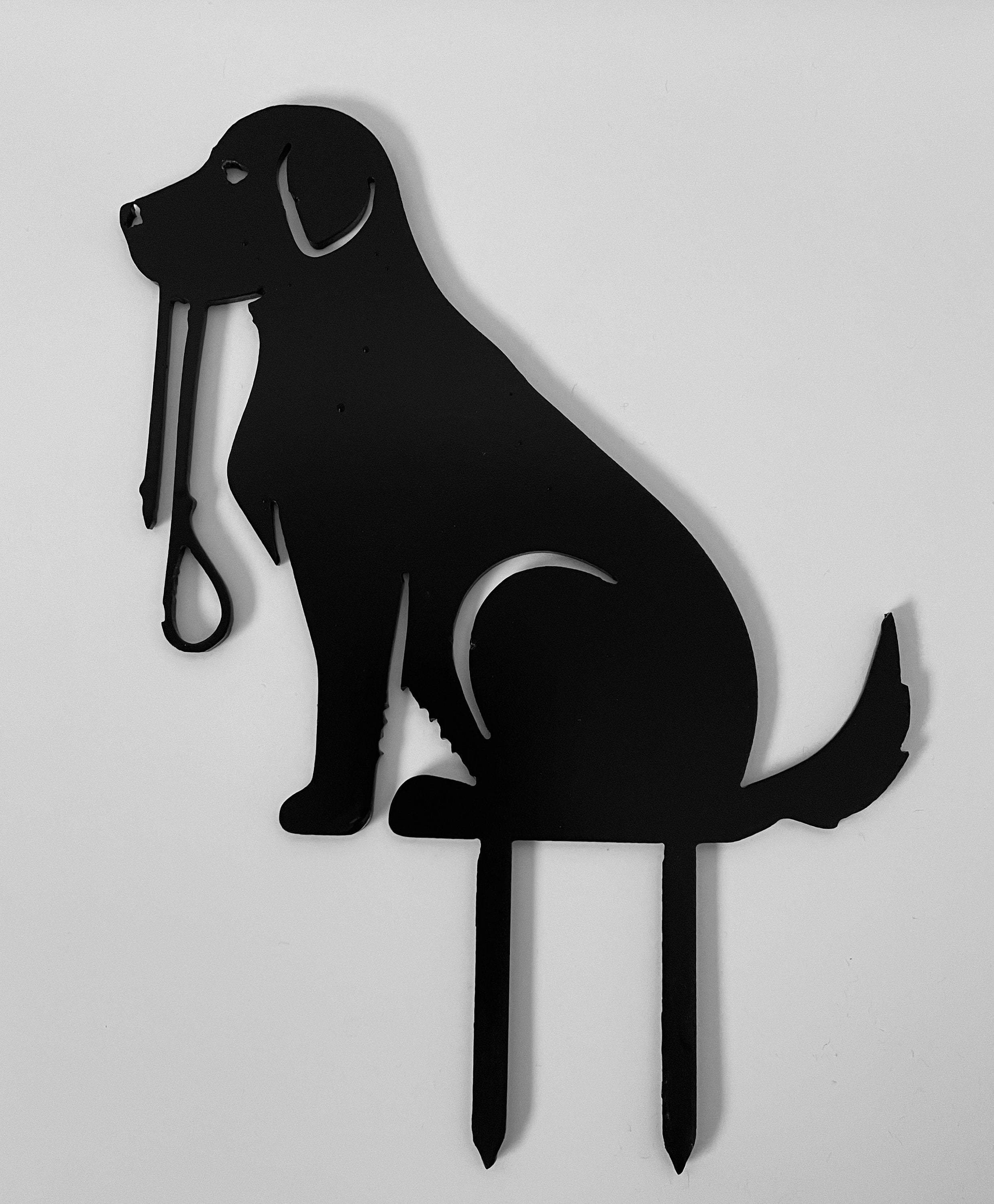 Metal Dog Garden Stake Large Dog Stake Labrador Dog Metal Spike Dog