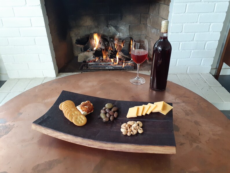 Wine barrel cheese board charcuterie platter Etsy