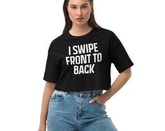 Dieses lockere Drop-Shoulder-Crop-Top sieht bei einem wischfesten Date fantastisch aus.