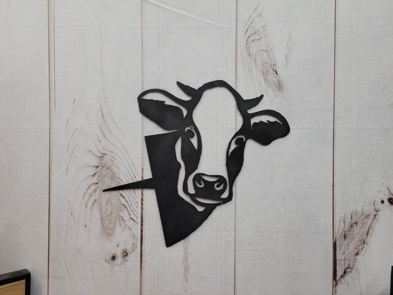 Cow Tree Stake Cow Decor Cow Yard Art Fun Yard Art Fence Etsy