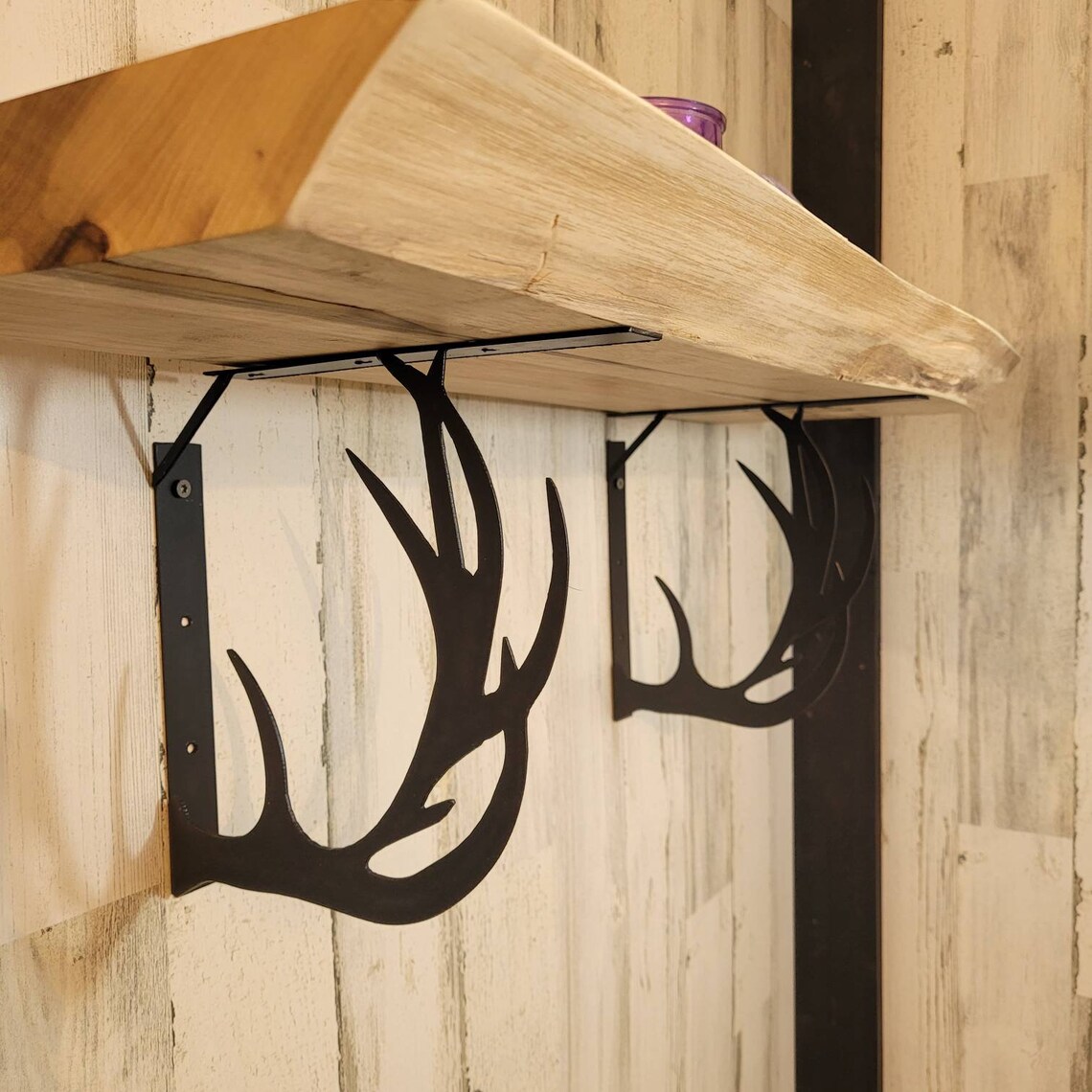 Decorative Metal Shelf Bracket DIY Shelf Buck Antler Corner Etsy