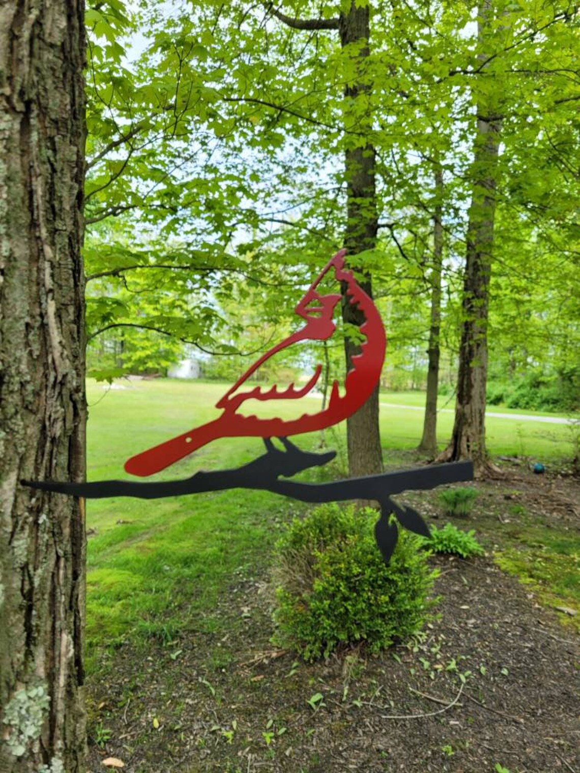 Metal tree or post stake yard decoration available in owl Etsy