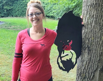 24 Peeking Bigfoot 24 | Wall Decor, Handmade Gift