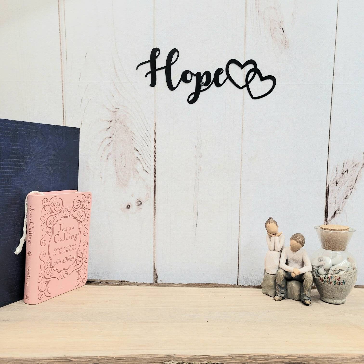 Hope Metal Wall Art: Inspirational Script With Hearts, Inspirational or ...