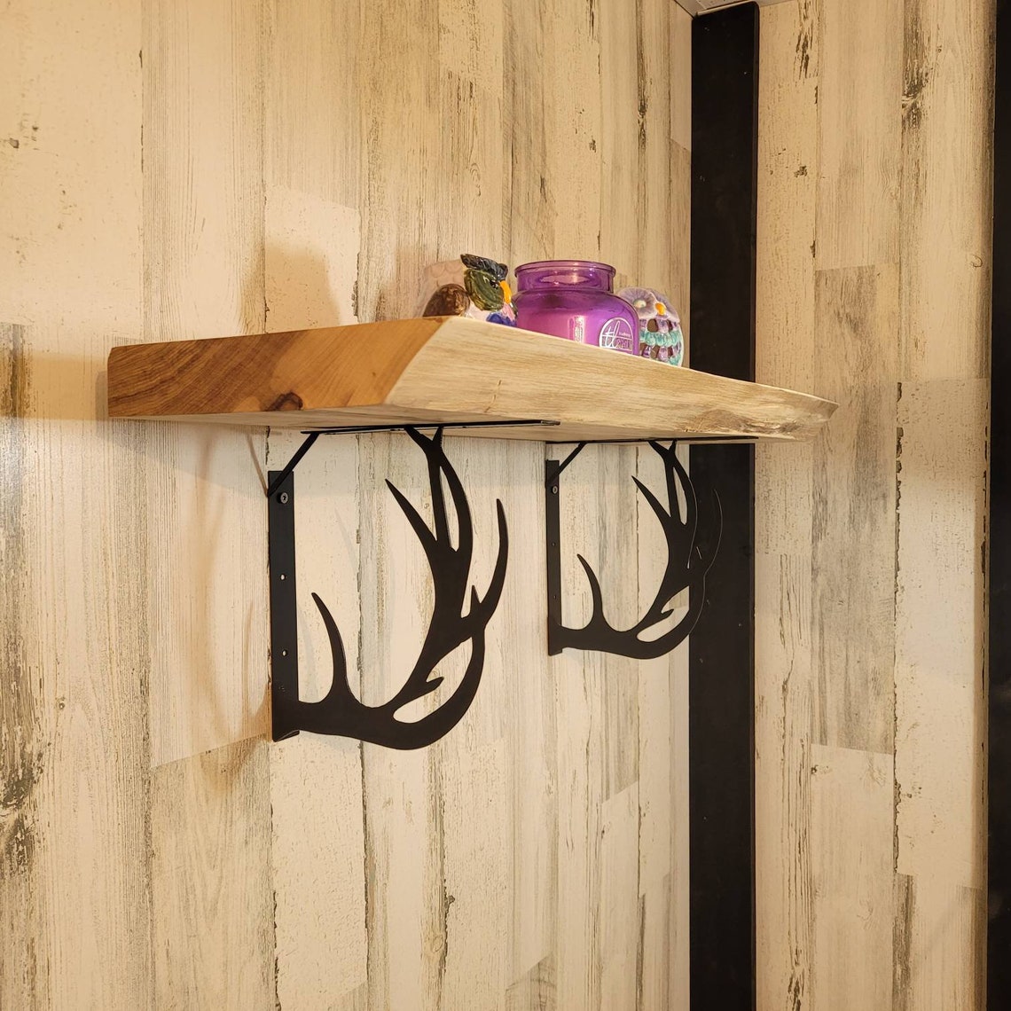 Decorative Metal Shelf Bracket DIY Shelf Buck Antler Corner Etsy