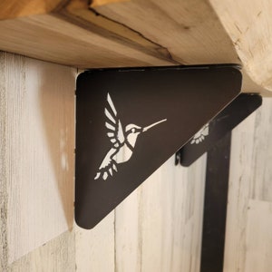 Hummingbird decorative metal shelf bracket, personalized gift, DIY shelf, corner bracket set, for home, unique home decor gifts, for mom