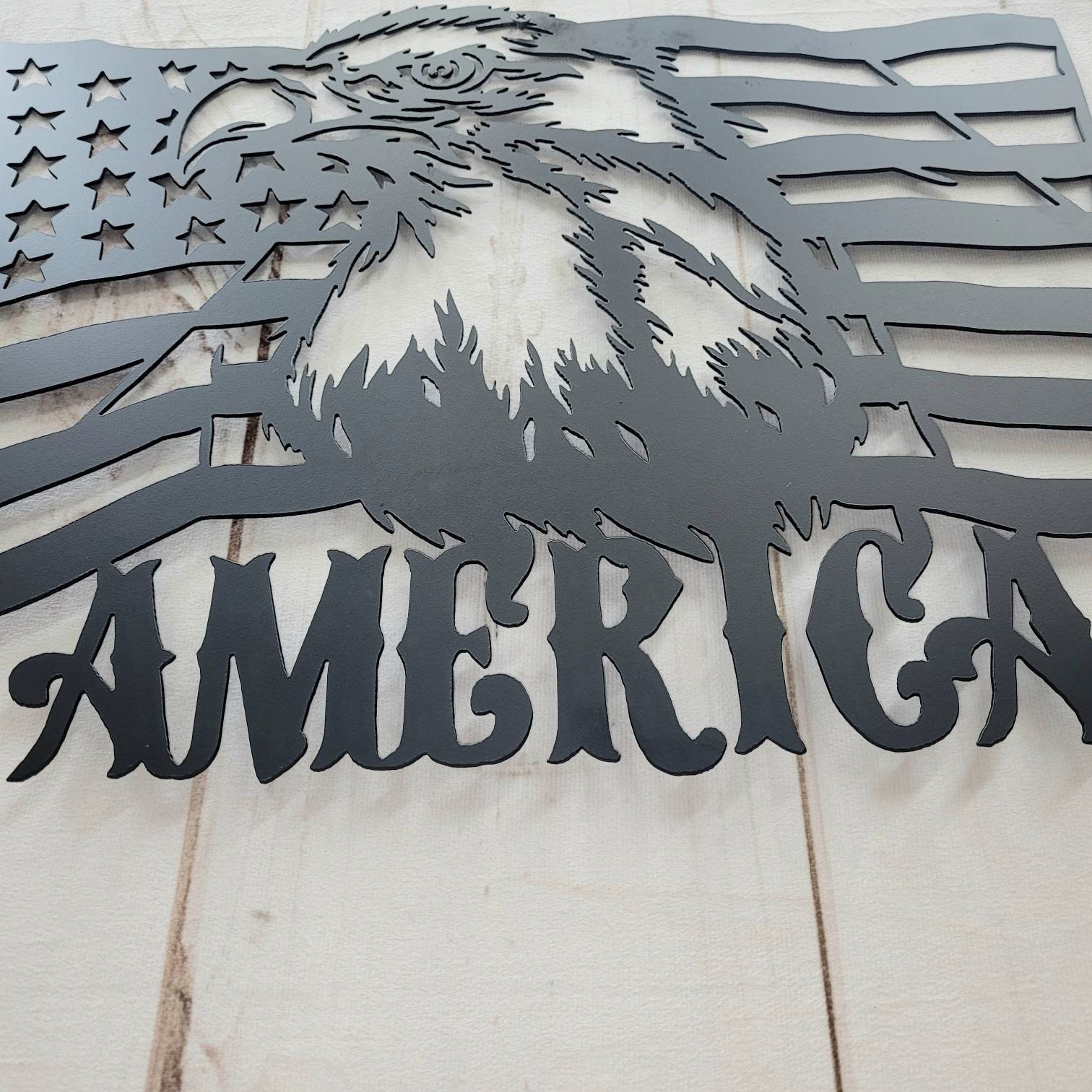 American Eagle Flag Metal Wall Art: Patriotic Home Decor - Etsy