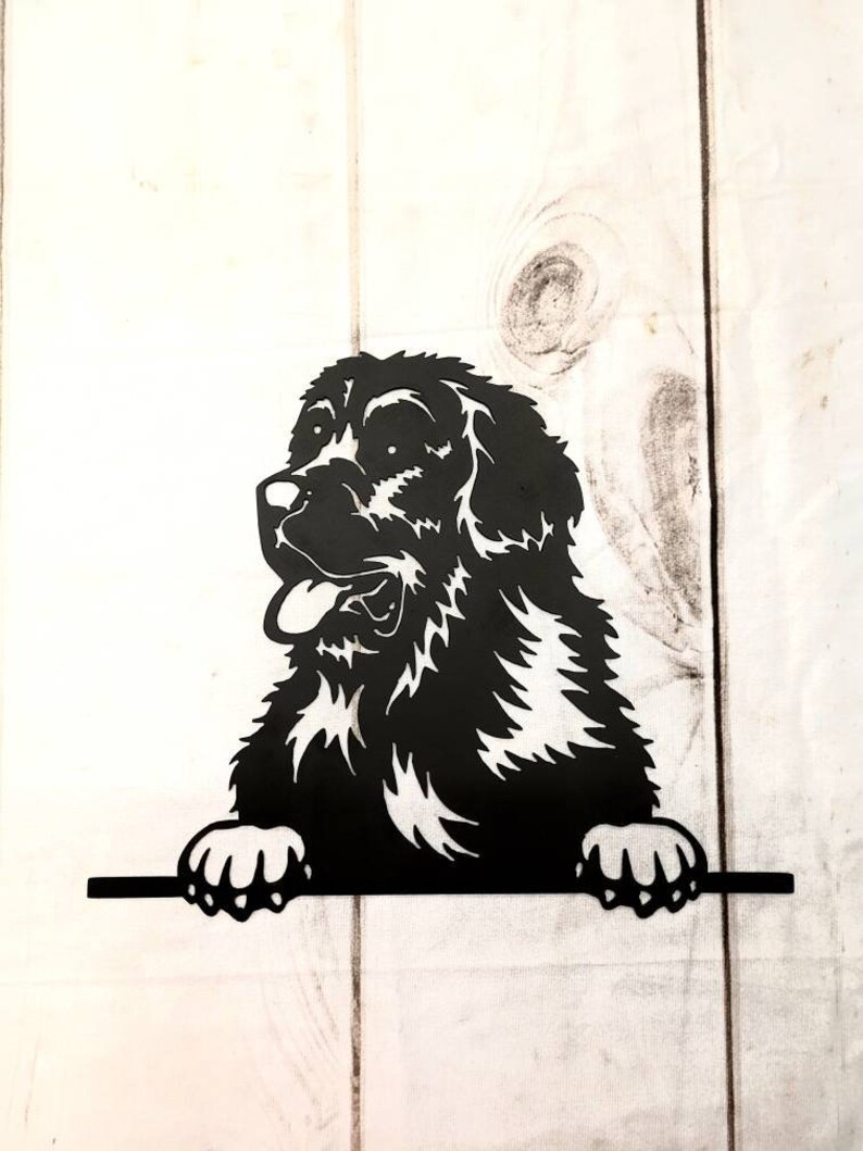 Newfoundland Dog Metal Art Home Decor Pet Gifts Wall Etsy